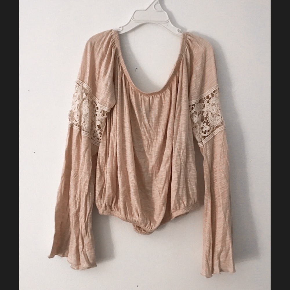 off the shoulder blouse with lace detailing